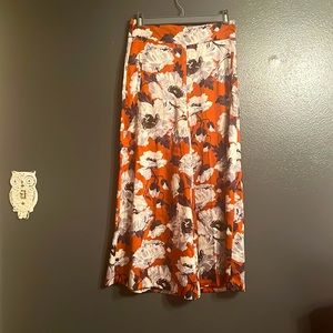 Zara Woman Orange Wide Leg Pant